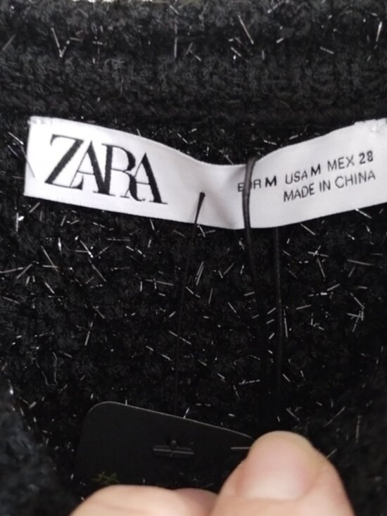 Zara Black Mini Dress Medium - Picture 6 of 9